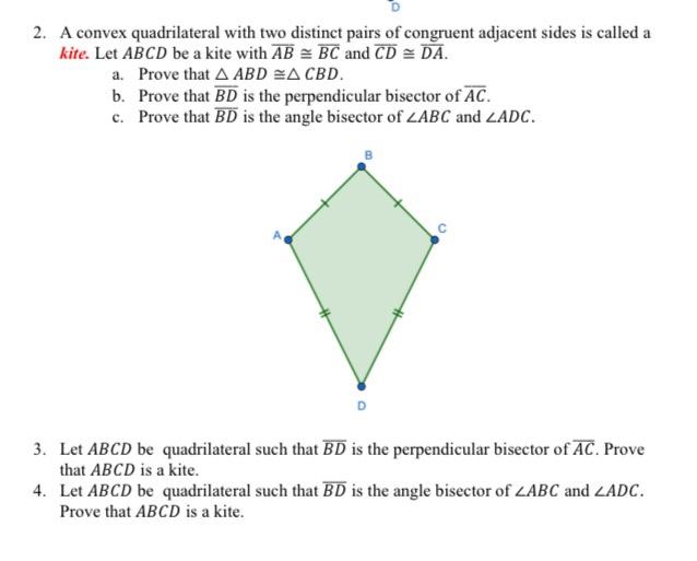 A quadrilateral with two pairs of adjacent congruent sides is