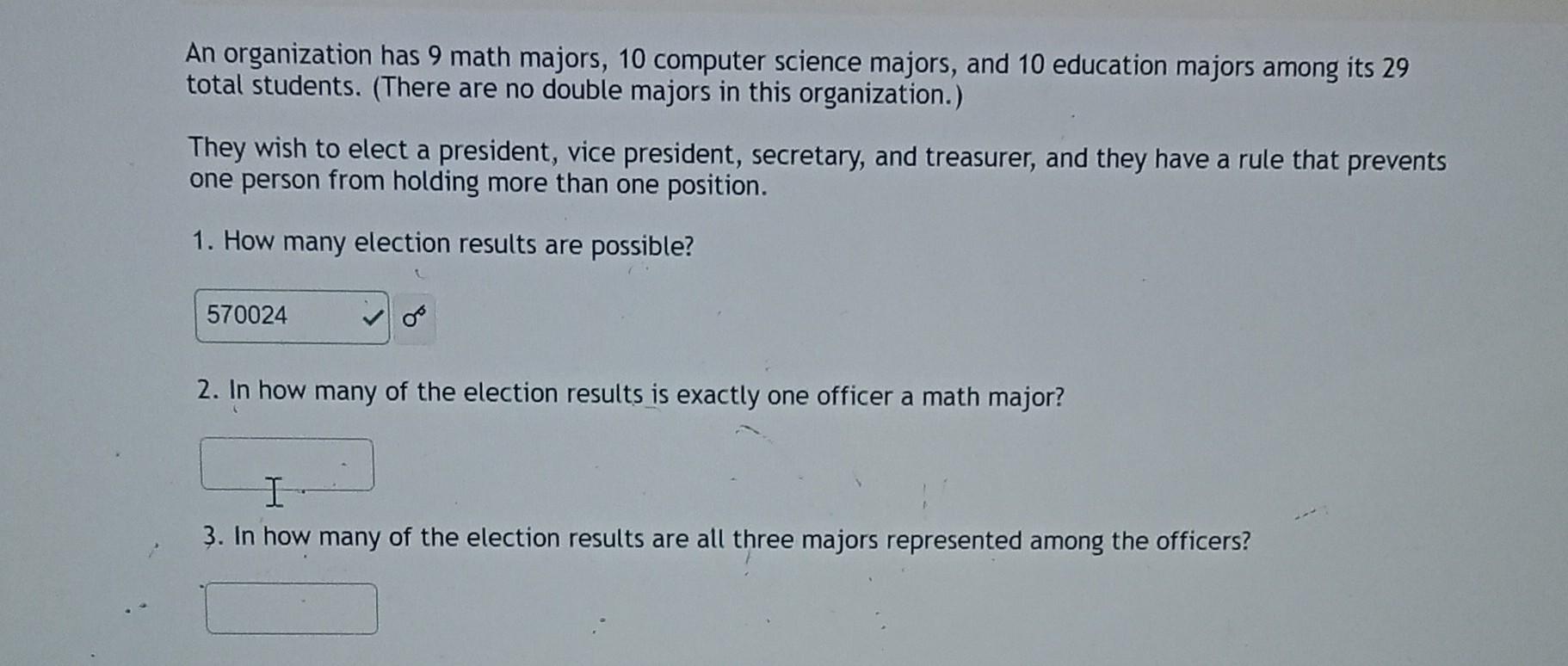 Solved An organization has 9 math majors, 10 computer | Chegg.com