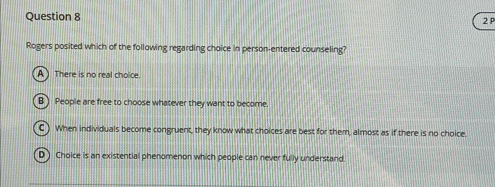 Solved Question 82PRogers posited which of the following