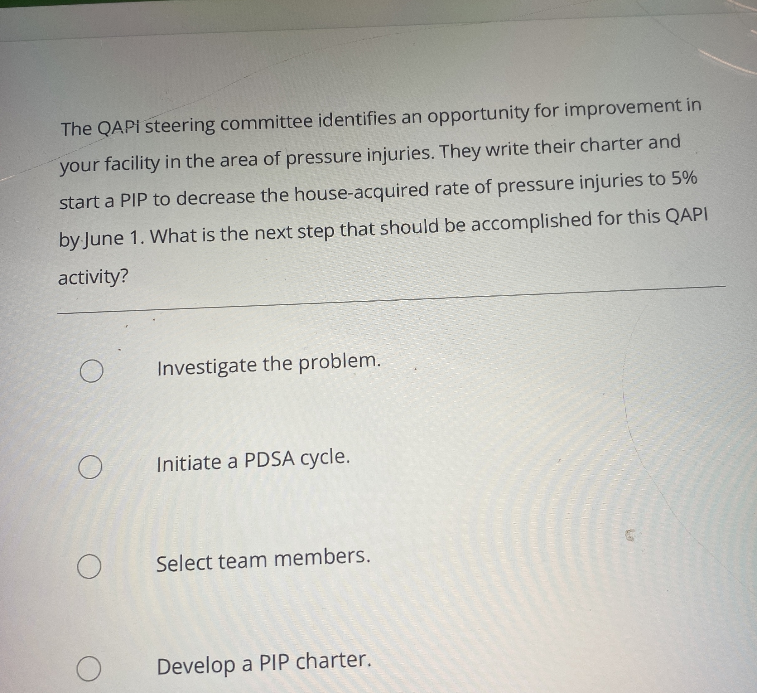 Solved The QAPI steering committee identifies an opportunity | Chegg.com