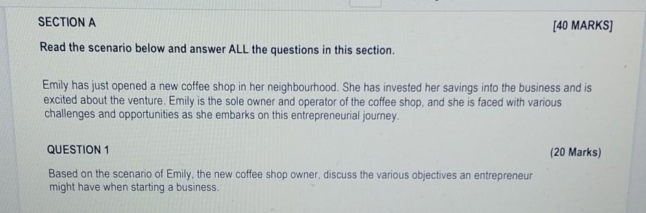 Solved Read the scenario below and answer ALL the questions | Chegg.com