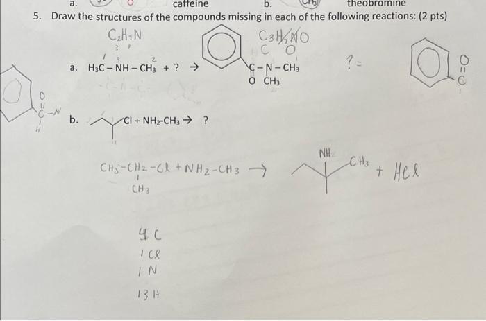 Solved Draw The Structures Of The Compounds Missing In Each | Chegg.com