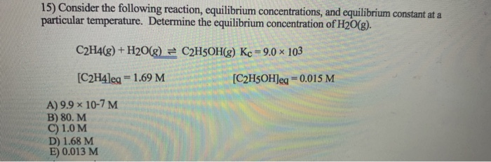 Solved Answer D 14 Determine the value of Kc for the Chegg