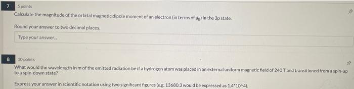 Solved Use the following values: c=3×108 m/sμB=9.274×10−24 | Chegg.com