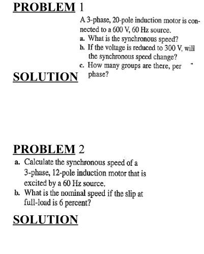 Solved PROBLEM 1 A 3-phase, 20-pole induction motor is con- | Chegg.com