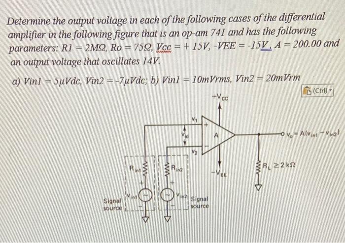 Solved Determine the output voltage in each of the following | Chegg.com