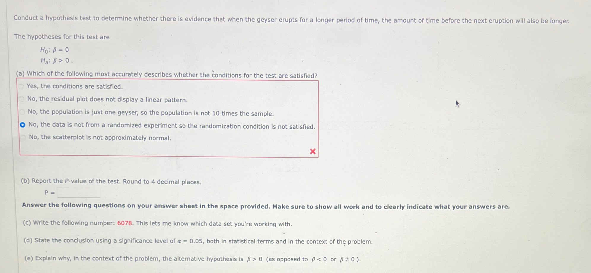 Solved Conduct a hypothesis test to determine whether there | Chegg.com