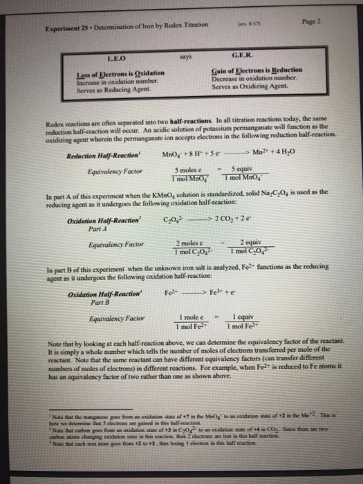 Solved Date 3/31/20 Determination of Iron by Redox