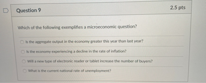 Solved 2.5 pts Question 9 Which of the following exemplifies | Chegg.com
