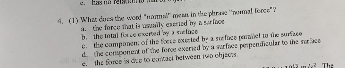 Solved E. Has No Relaion To That O Oo 4. (1) What Does The 