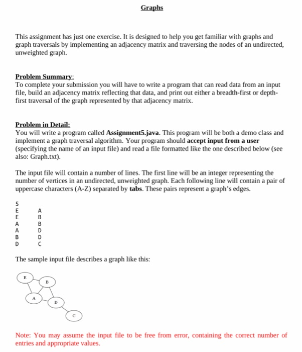 Solved (50 pts) Task 1: Write Java codes to create the graph