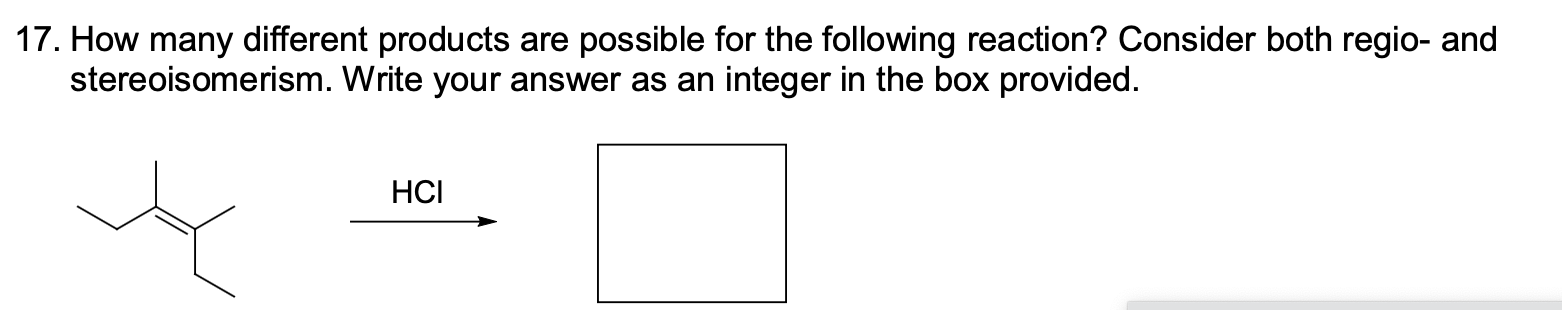 How Many Different Products Are Possible For The Chegg Com