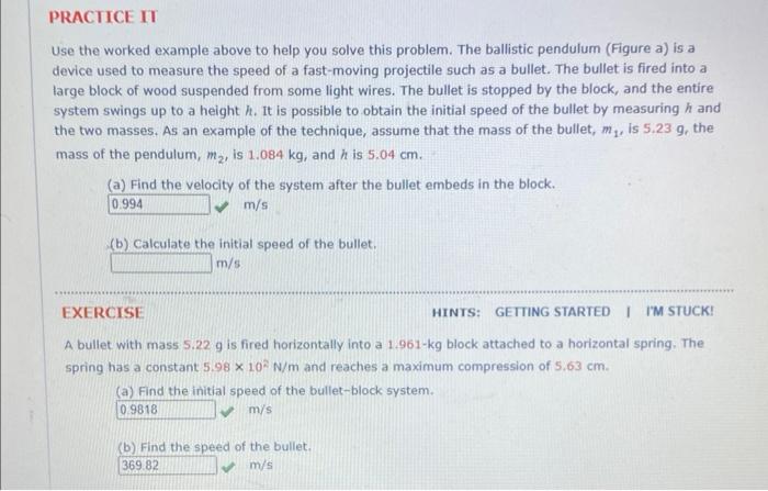 Solved (a) Diagram of a ballistic pendulum. Note that Vas | Chegg.com