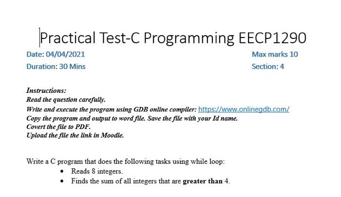 Online C Programming Test - .., PDF, C (Programming Language)