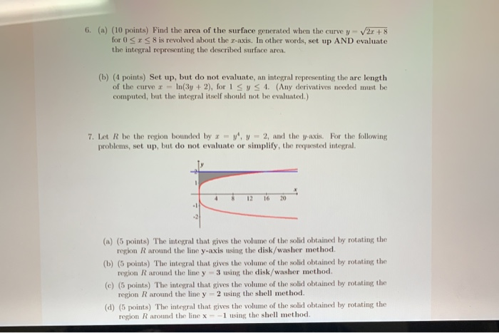 Solved 6. (a) (10 points) Find the area of the surface | Chegg.com
