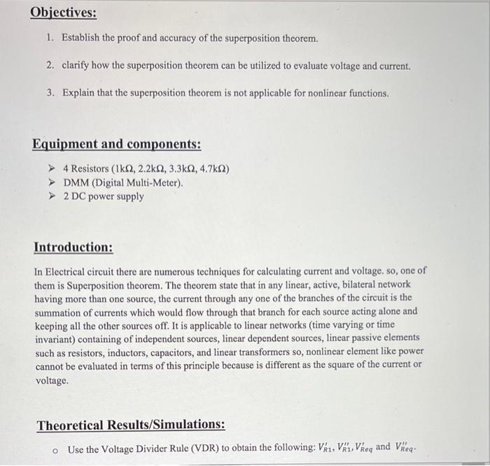 superposition experiment lab report conclusion