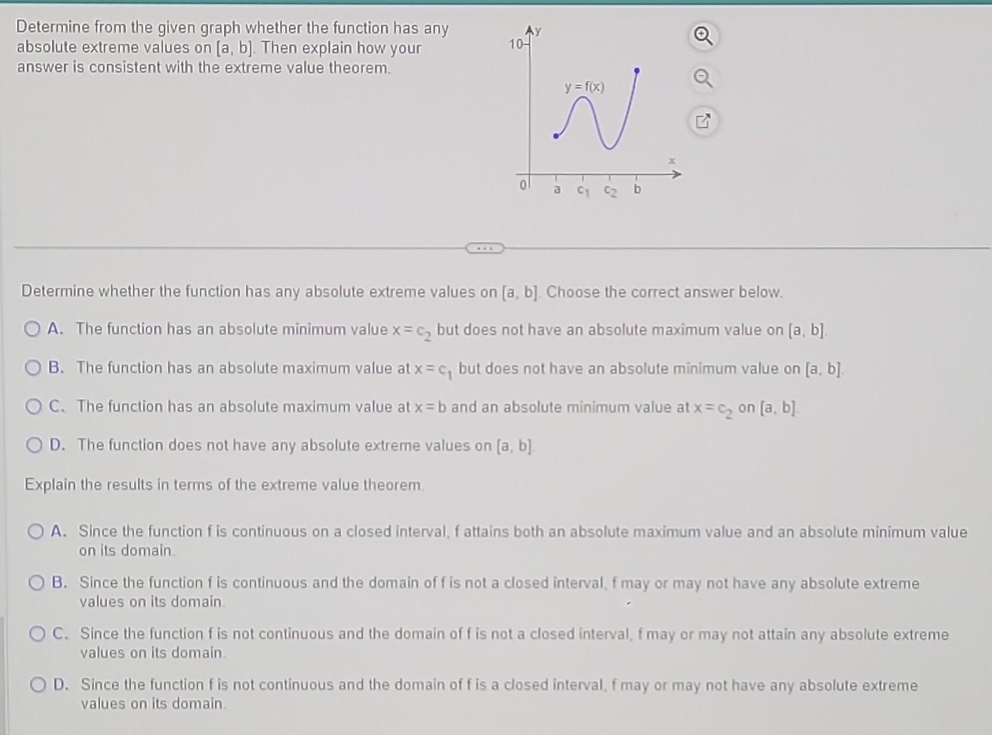 Solved Determine from the given graph whether the function | Chegg.com