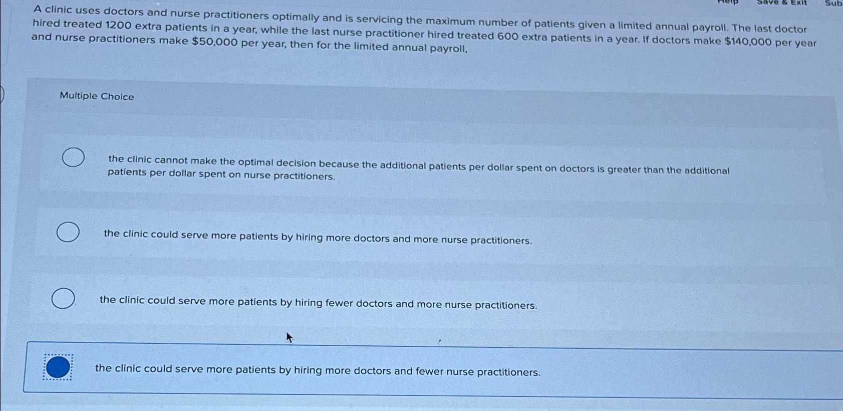 solved-a-clinic-uses-doctors-and-nurse-practitioners-chegg