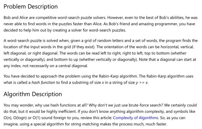 Solved Problem Description Bob and Alice are competitive | Chegg.com