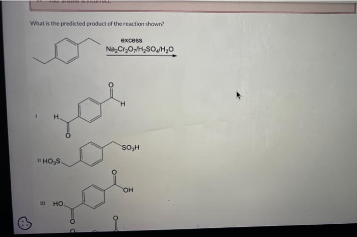 Solved What Is The Predicted Product Of The Reaction Shown