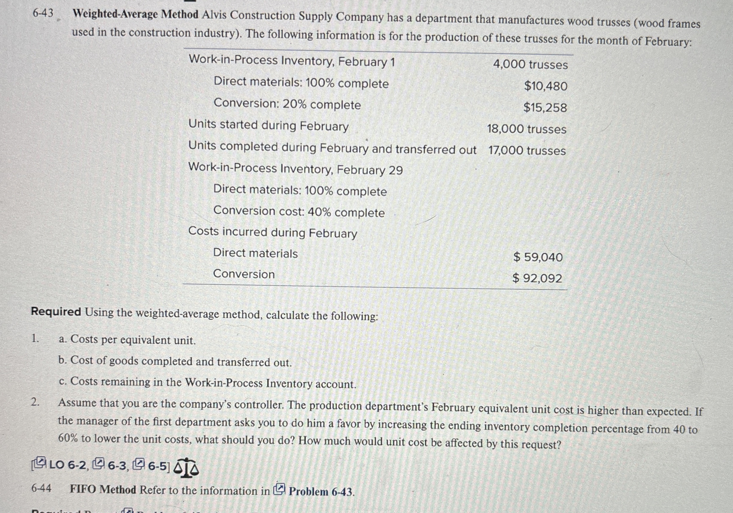 Solved Please answer the questions first un Weighted Average | Chegg.com