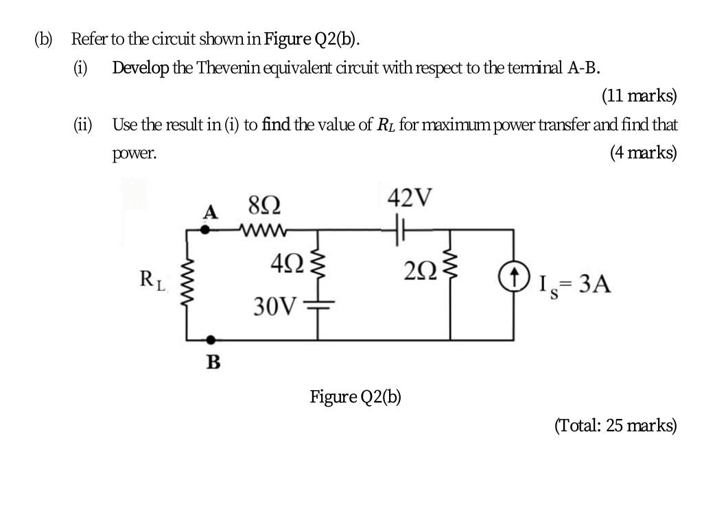 Solved (b) Refer To The Circuit Shown In Figure Q2(b). (i) | Chegg.com