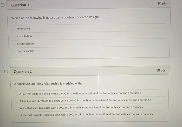 Solved Question 1 10 pts Which of the following is not a | Chegg.com