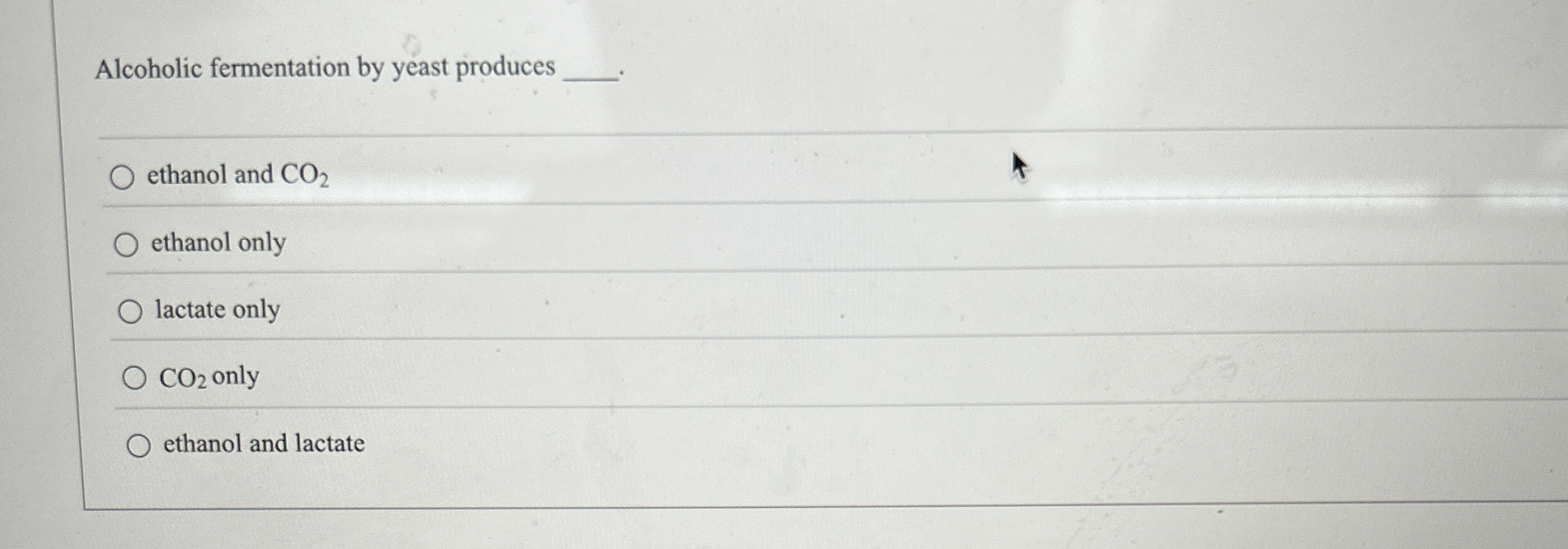 Solved Alcoholic fermentation by yeast producesq,ethanol and