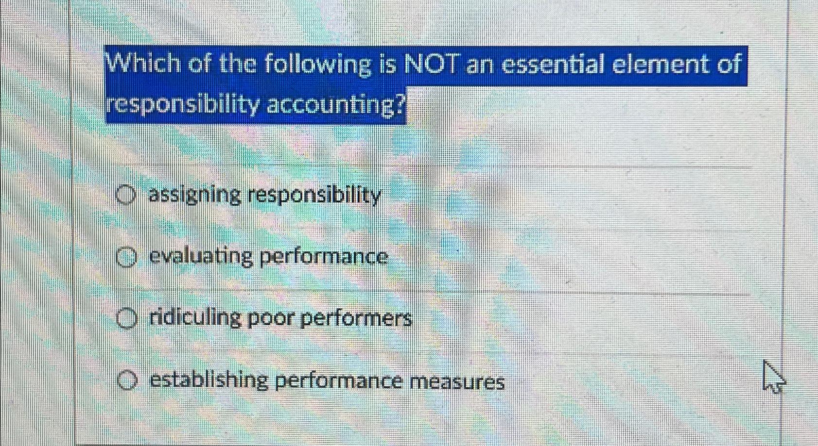 Solved Which of the following is NOT an essential element of | Chegg.com