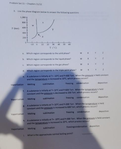 Solved Problem Set 11 - Chapters 11/12 3. Use the phase | Chegg.com