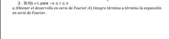 Solved Obtain The Expansion Of The Fourier Series. B) | Chegg.com