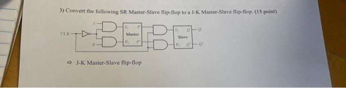 Solved 3) Convert the following SR Master-Slave flip-flop to | Chegg.com