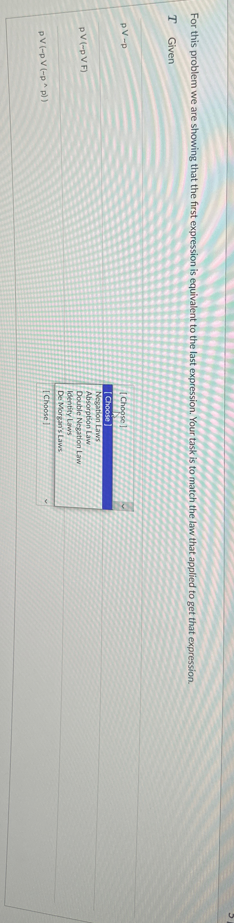 Solved For this problem we are showing that the first | Chegg.com