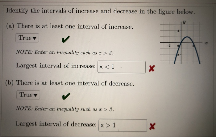 Solved Identify The Intervals Of Increase And Decrease In 5572