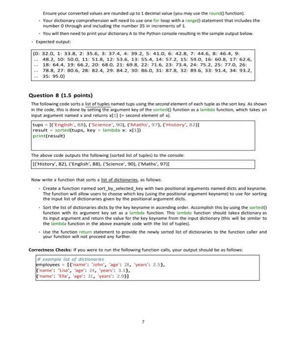 Solved Question 6 (1 points) Write a function that accepts a | Chegg.com