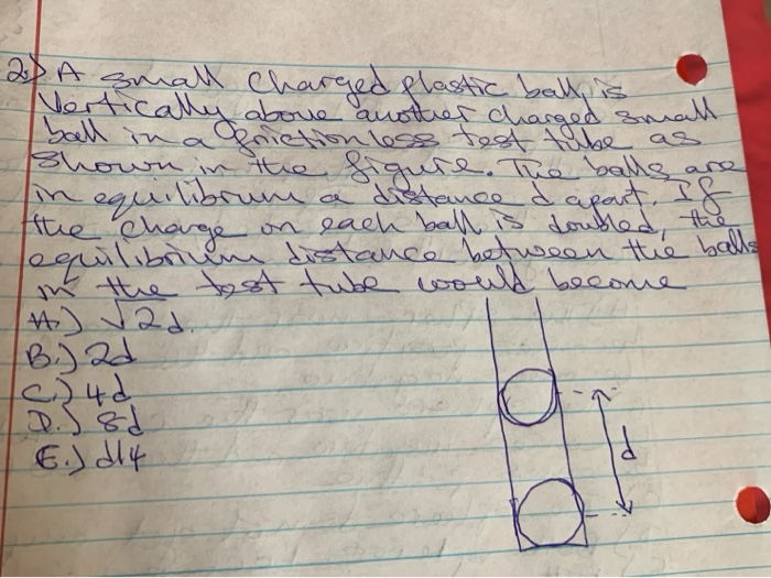 Solved are 2 A small charged plastic ball is Nortically