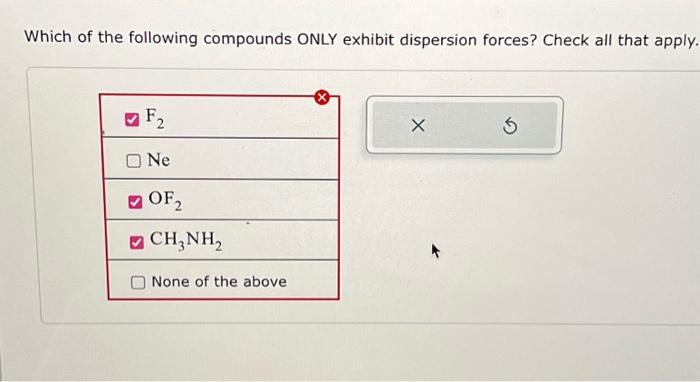 Solved Which Of The Following Compounds ONLY Exhibit | Chegg.com