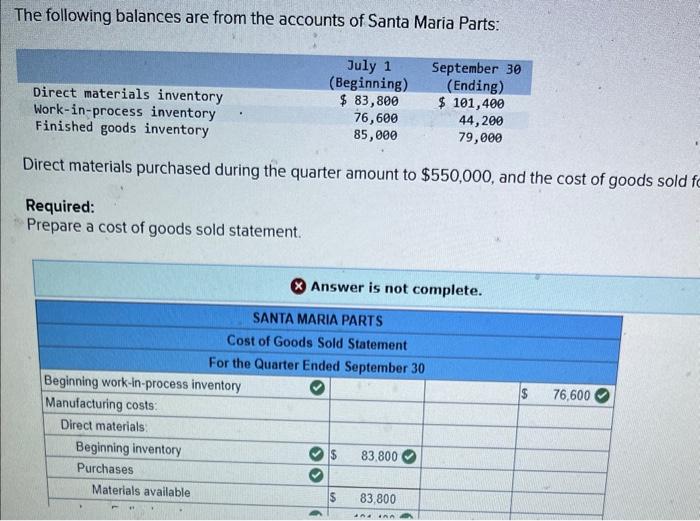 solved-the-following-balances-are-from-the-accounts-of-santa-chegg