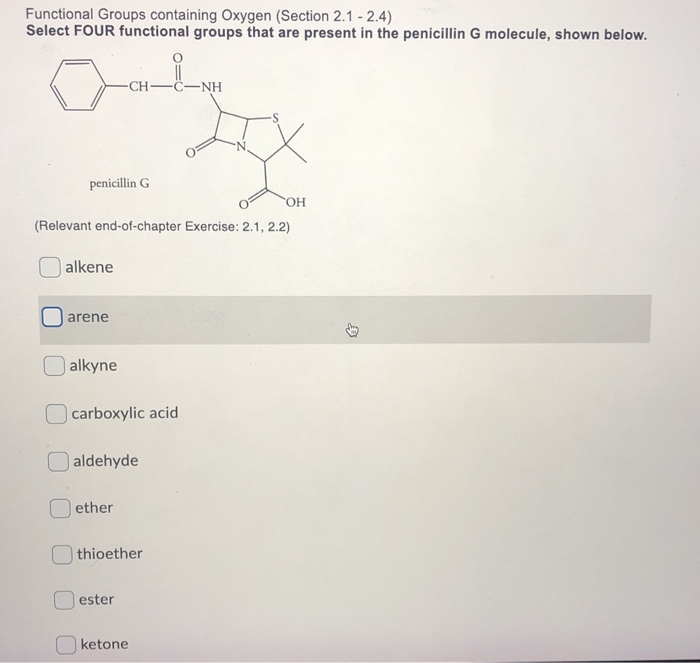 Solved Functional Groups containing Oxygen (Section 2.1 | Chegg.com
