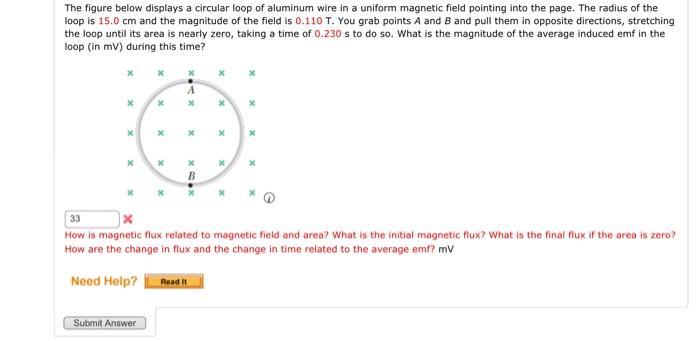 Solved The figure below displays a circular loop of aluminum | Chegg.com