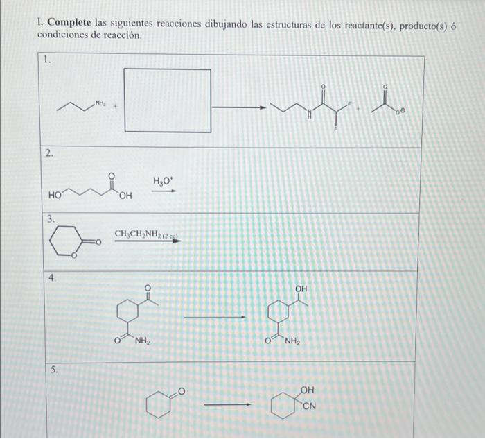 Solved Complete the following reactions by drawing the | Chegg.com