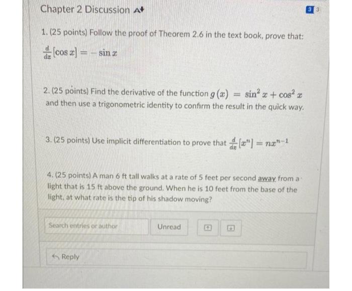 Solved Chapter 2 Discussion A+ 3 1. (25 points) Follow the | Chegg.com