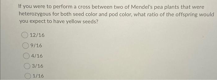 Solved If You Were To Perform A Cross Between Two Of | Chegg.com