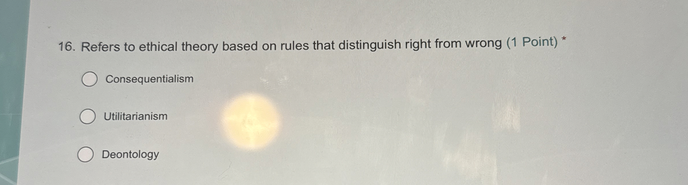 Solved Refers to ethical theory based on rules that | Chegg.com