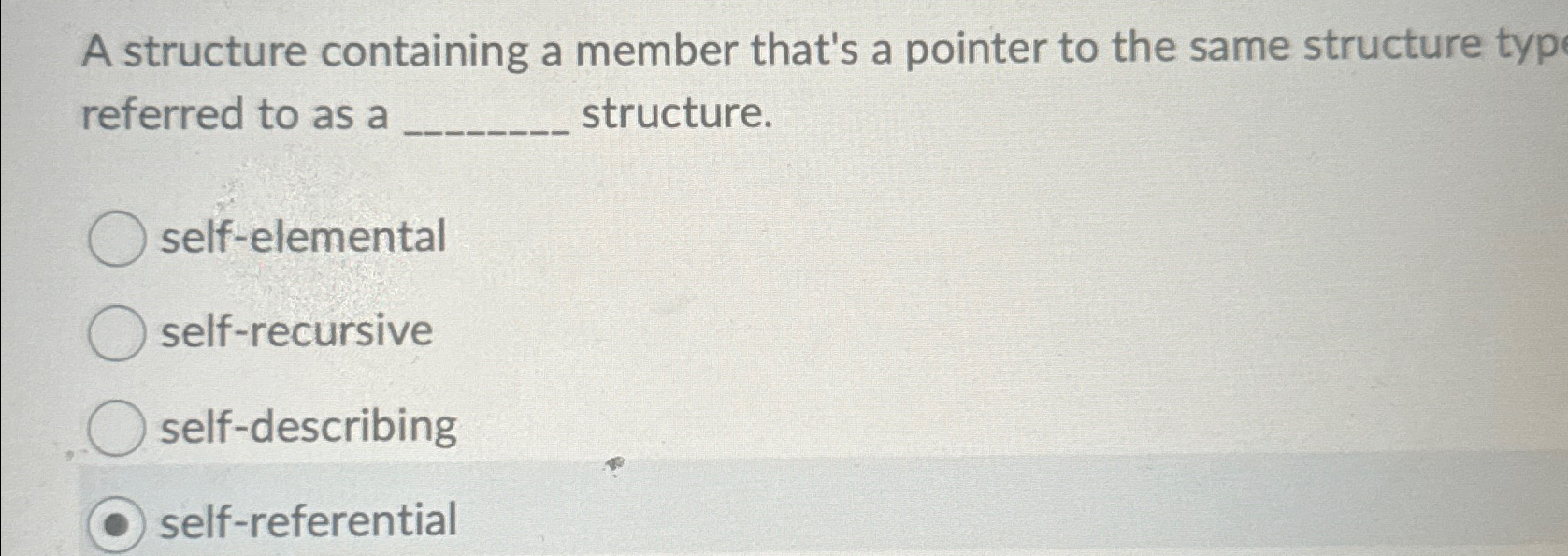 Solved A structure containing a member that's a pointer to | Chegg.com