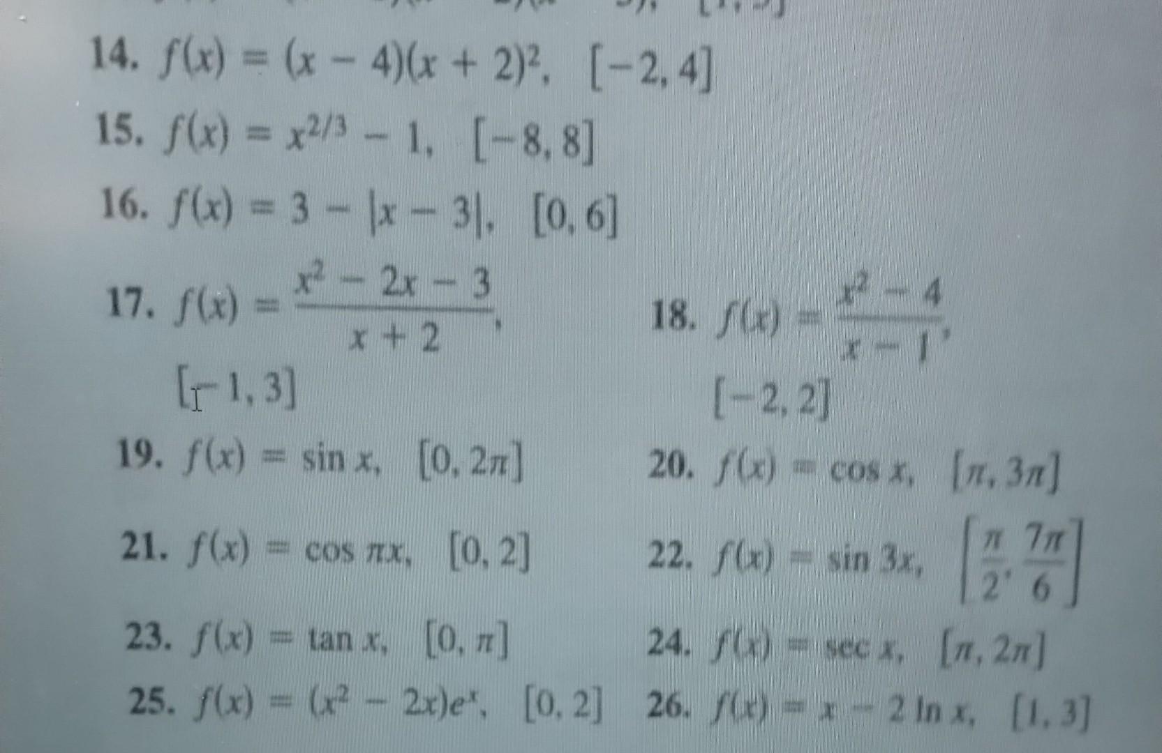 Solved Using Rolle's Theorem In Exercises 11-26, Determine | Chegg.com