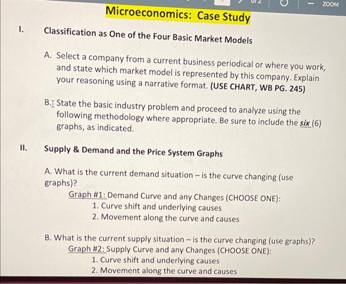 Solved ZOOM Microeconomics Case Study 1. Classification