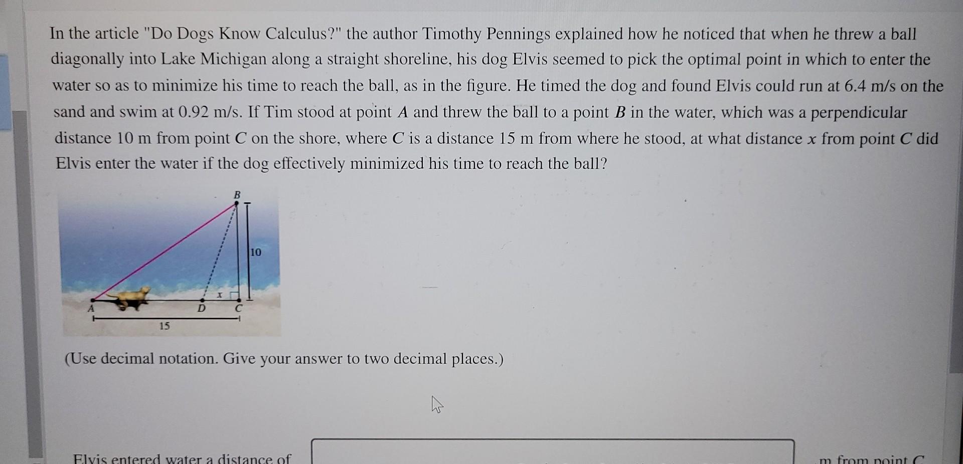 solved-in-the-article-do-dogs-know-calculus-the-author-chegg