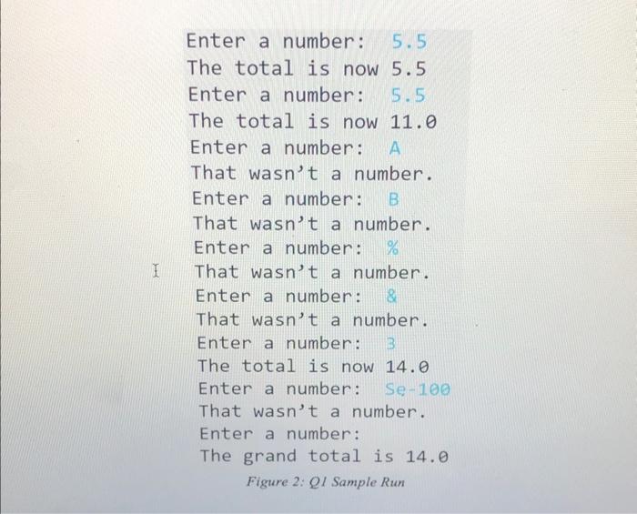 Solved Write a Python program that sums all of the numbers | Chegg.com