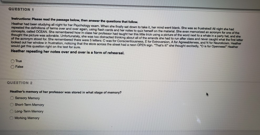 Solved QUESTION 1 Instructions: Please Read The Passage | Chegg.com